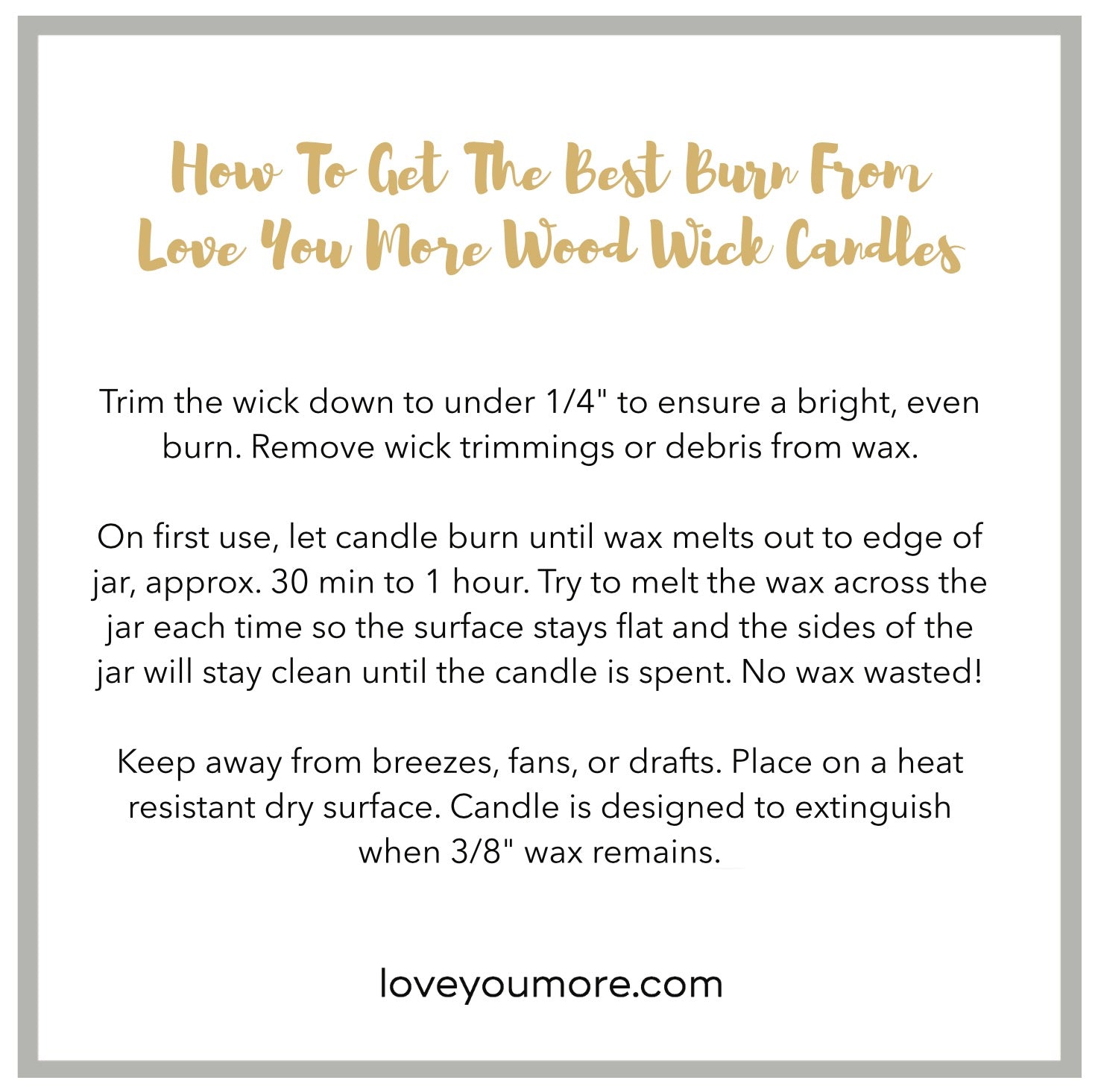 Love You More Wood Wick Candles