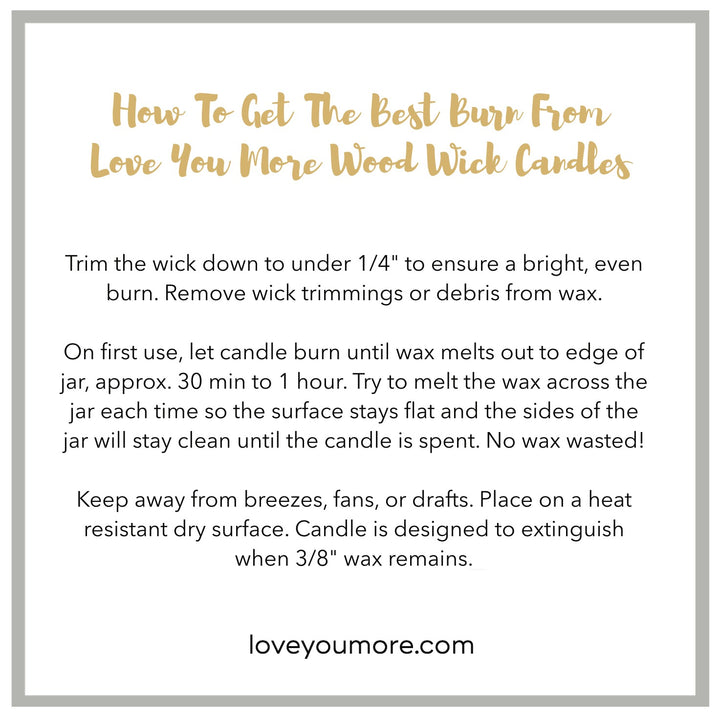 Love You More Wood Wick Candles