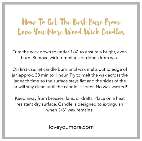 Love You More Wood Wick Candles
