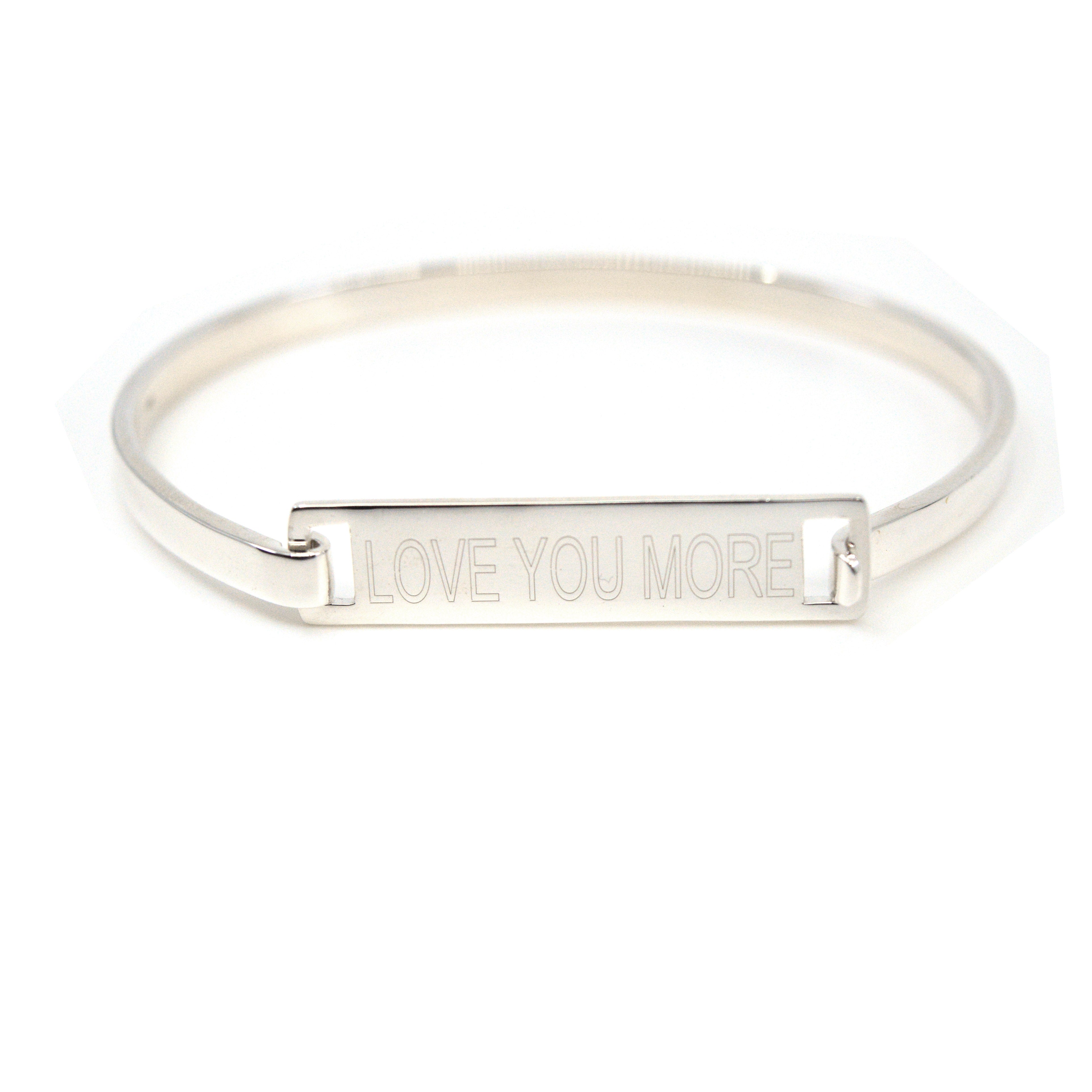 Love You More Cuff in 925 Sterling Silver