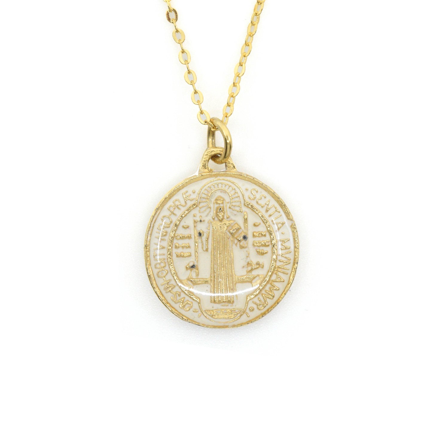 St. Benedict Necklace in Enamel
