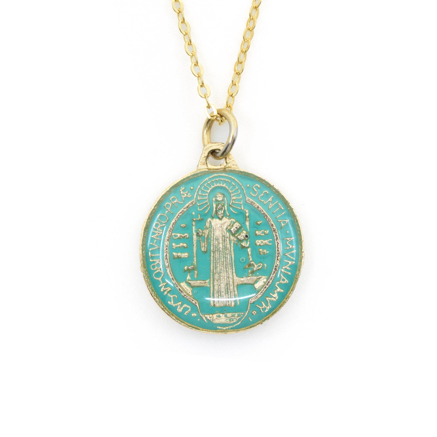 St. Benedict Necklace in Enamel