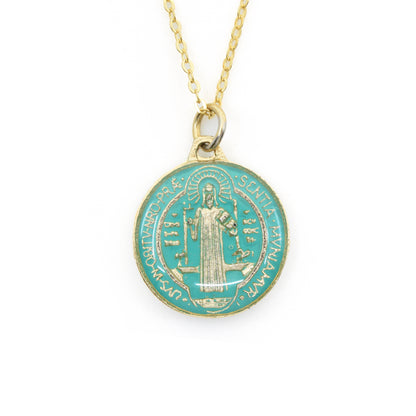 St. Benedict Necklace in Enamel