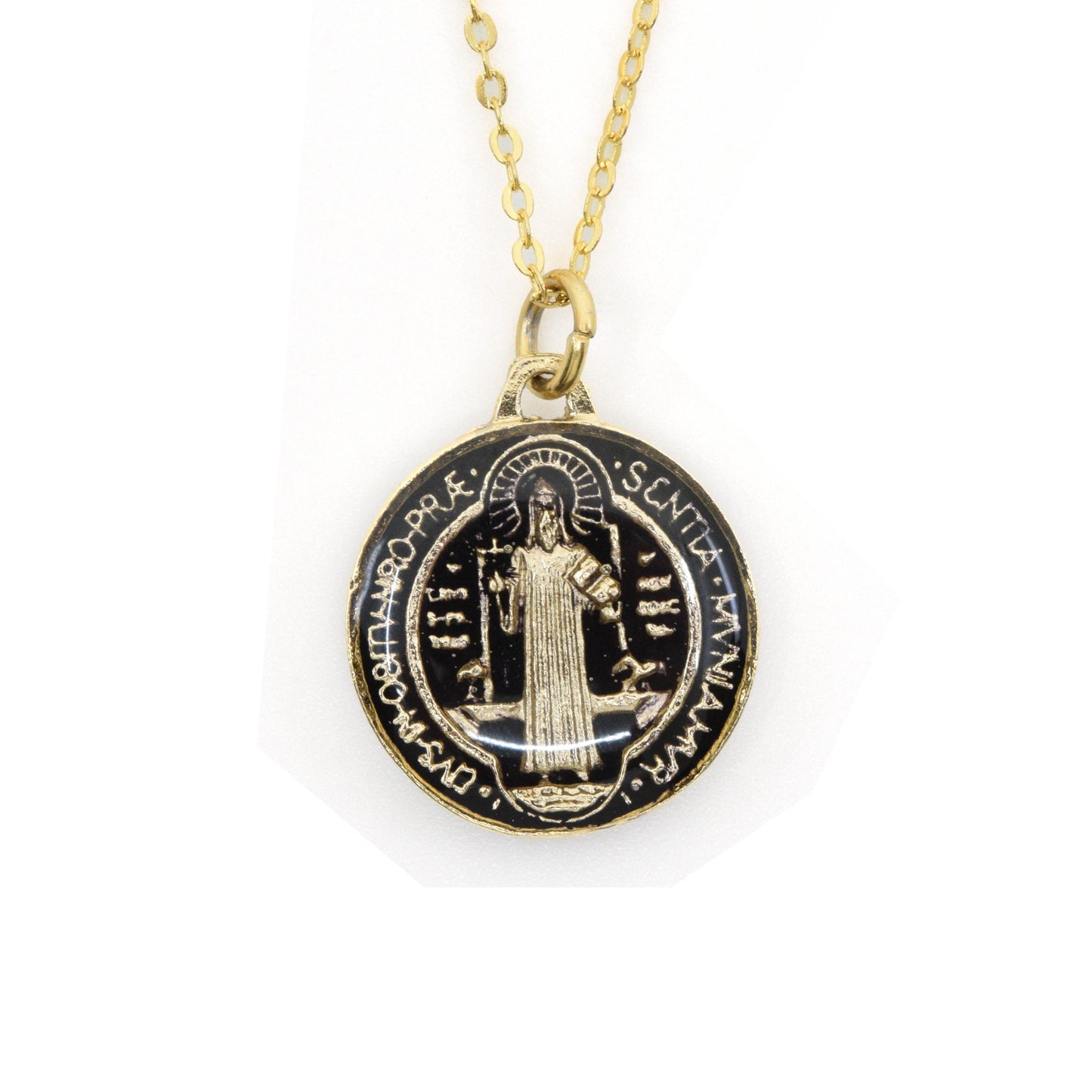 St. Benedict Necklace in Enamel