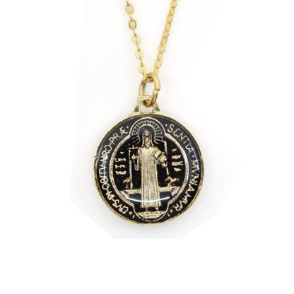 St. Benedict Necklace in Enamel