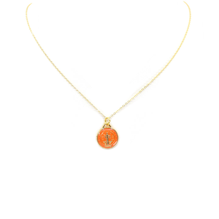 St. Benedict Necklace in Enamel