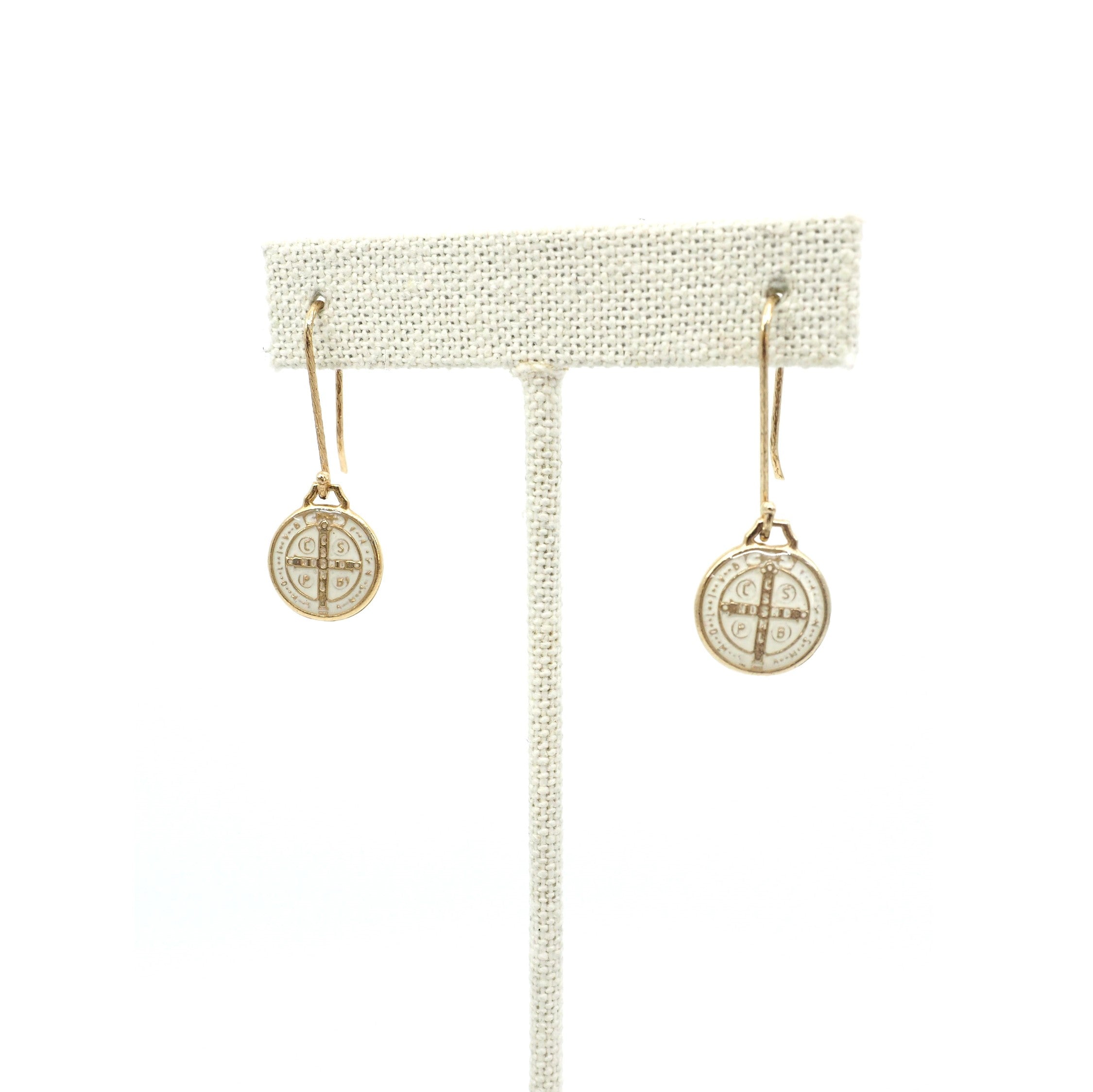 The St. Benedict Earrings in Enamel