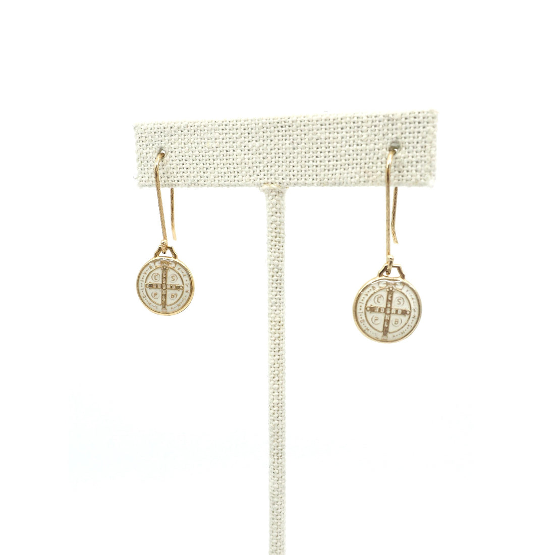 The St. Benedict Earrings in Enamel