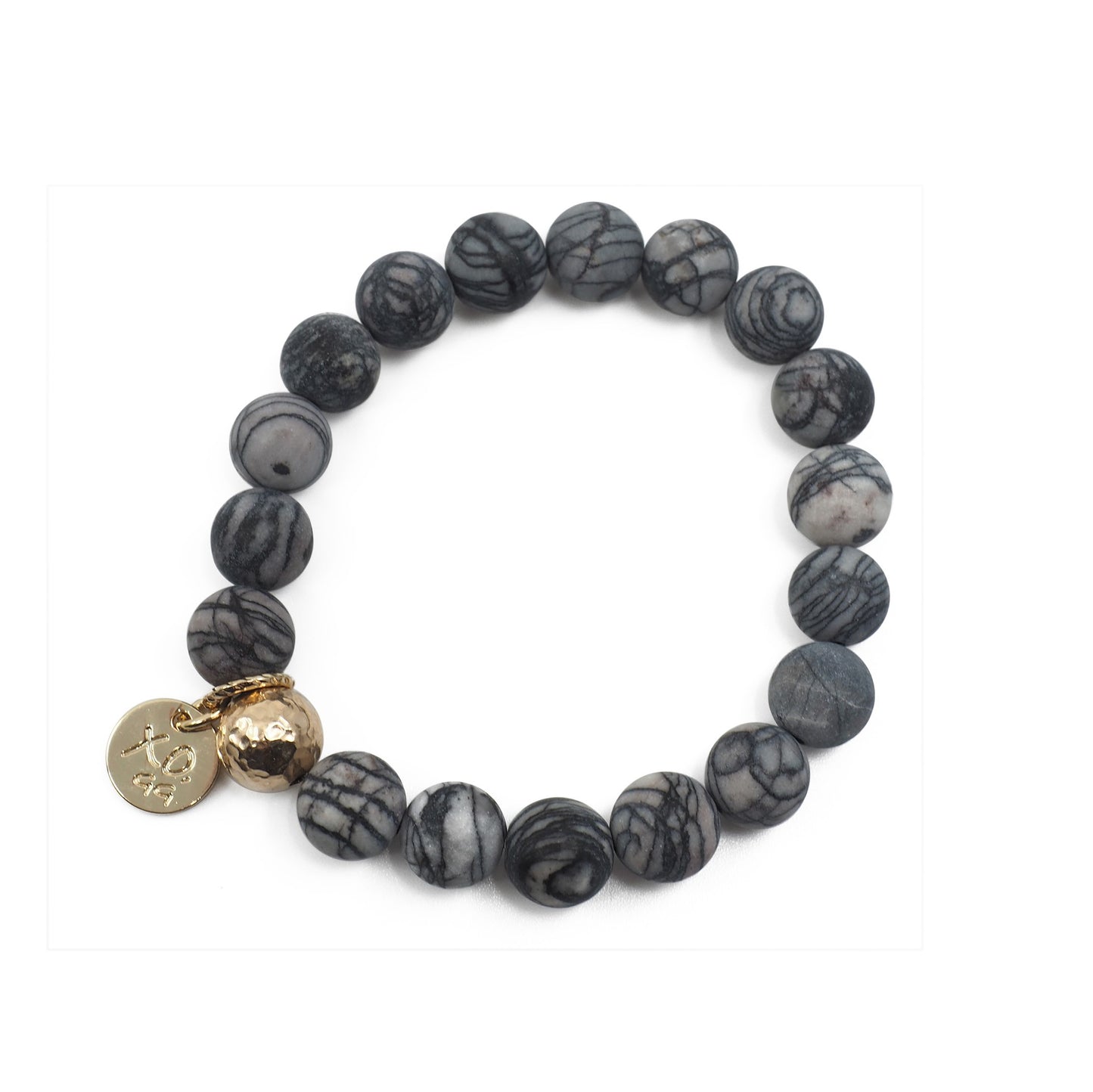The Luna Bracelet in Grey Marble