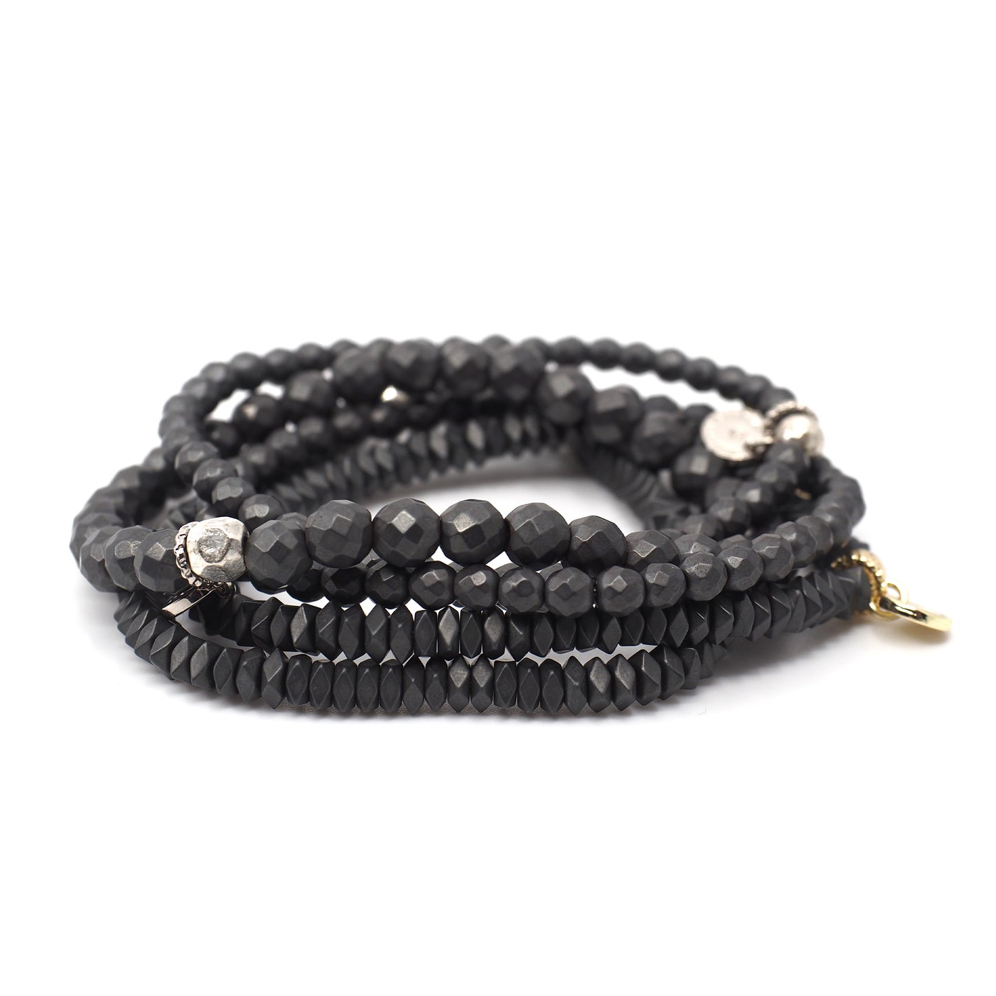 The Luna Bracelet in Geometric Gray