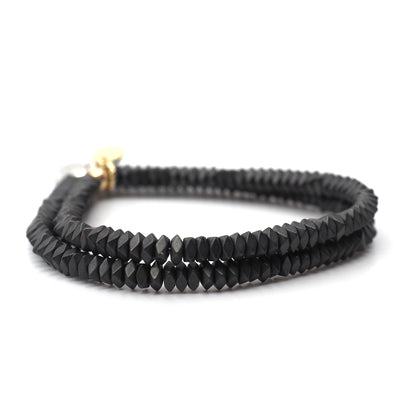 The Luna Bracelet in Geometric Gray