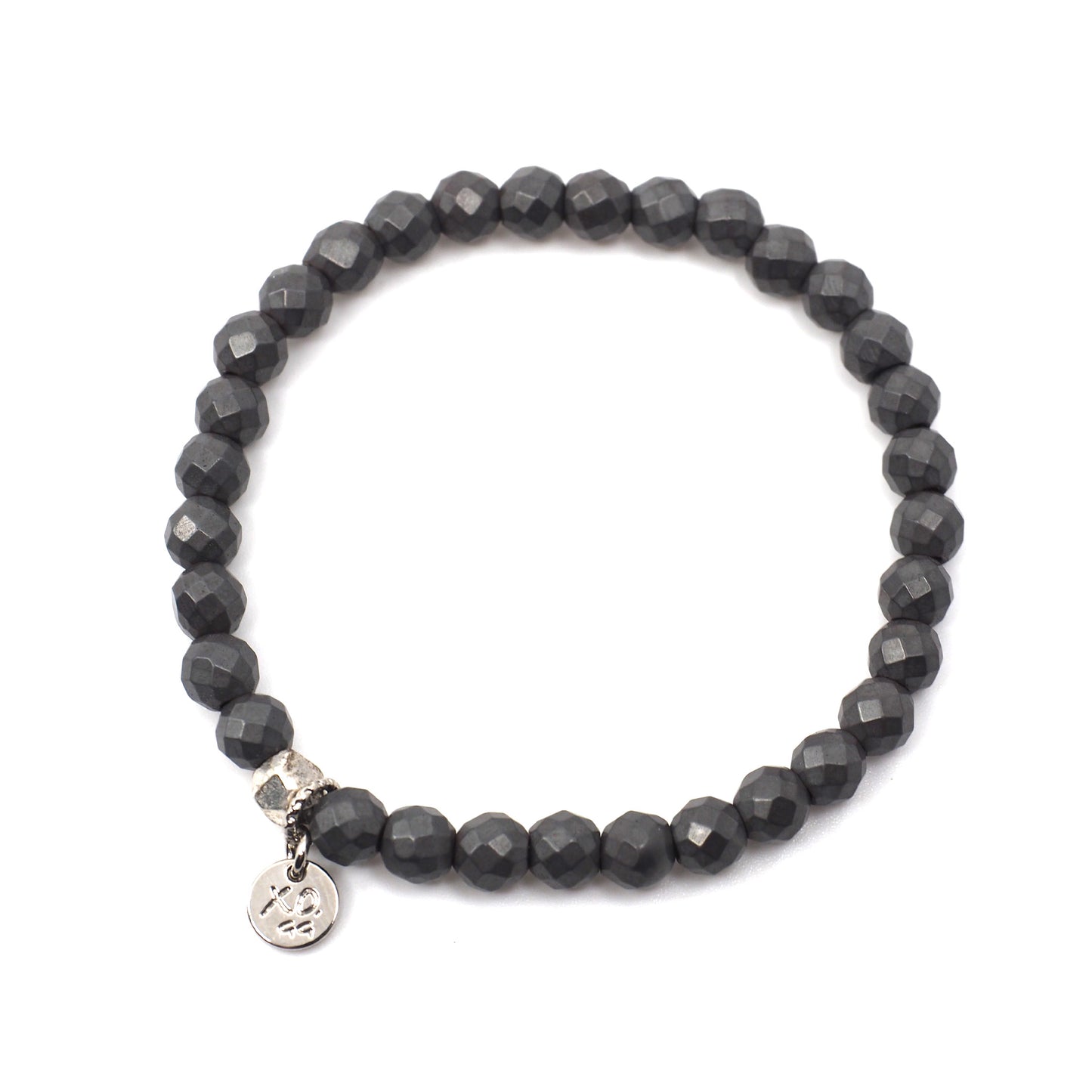 The Luna Bracelet in Geometric Gray