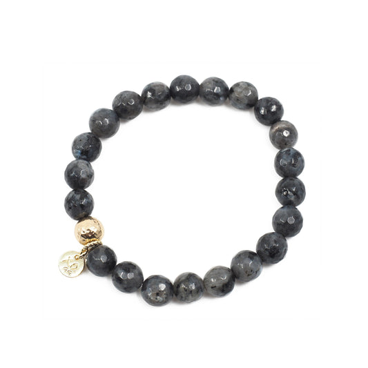 The Luna Bracelet in Black Labradorite