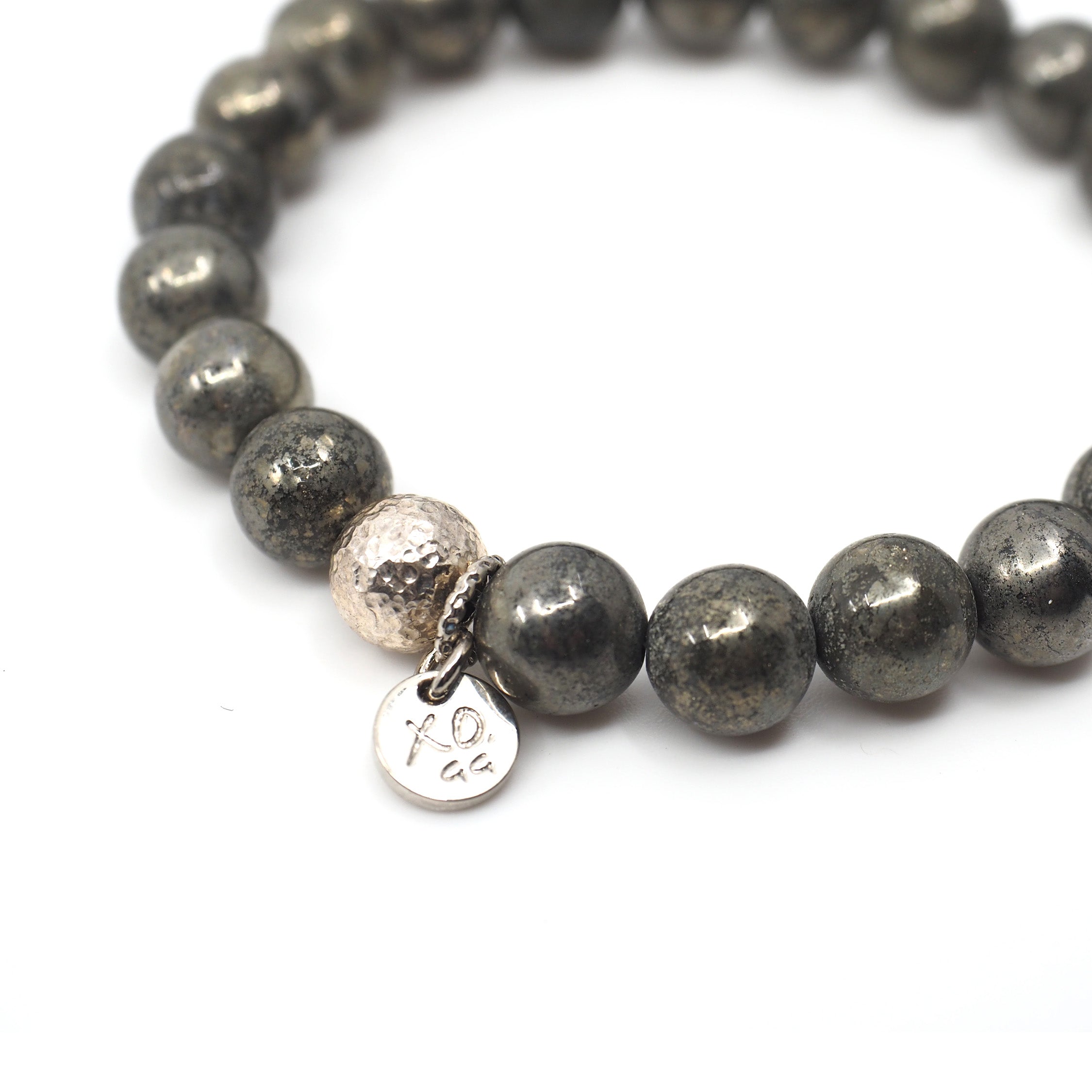 The Luna Bracelet in Pyrite