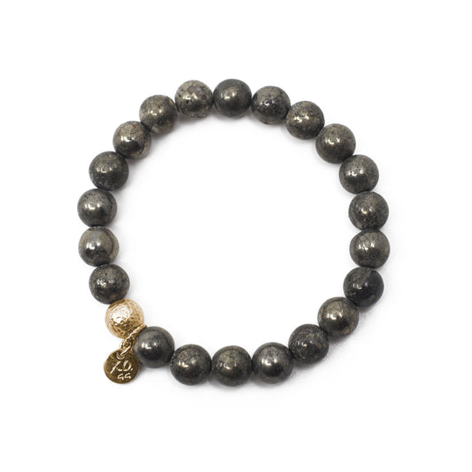 The Luna Bracelet in Pyrite