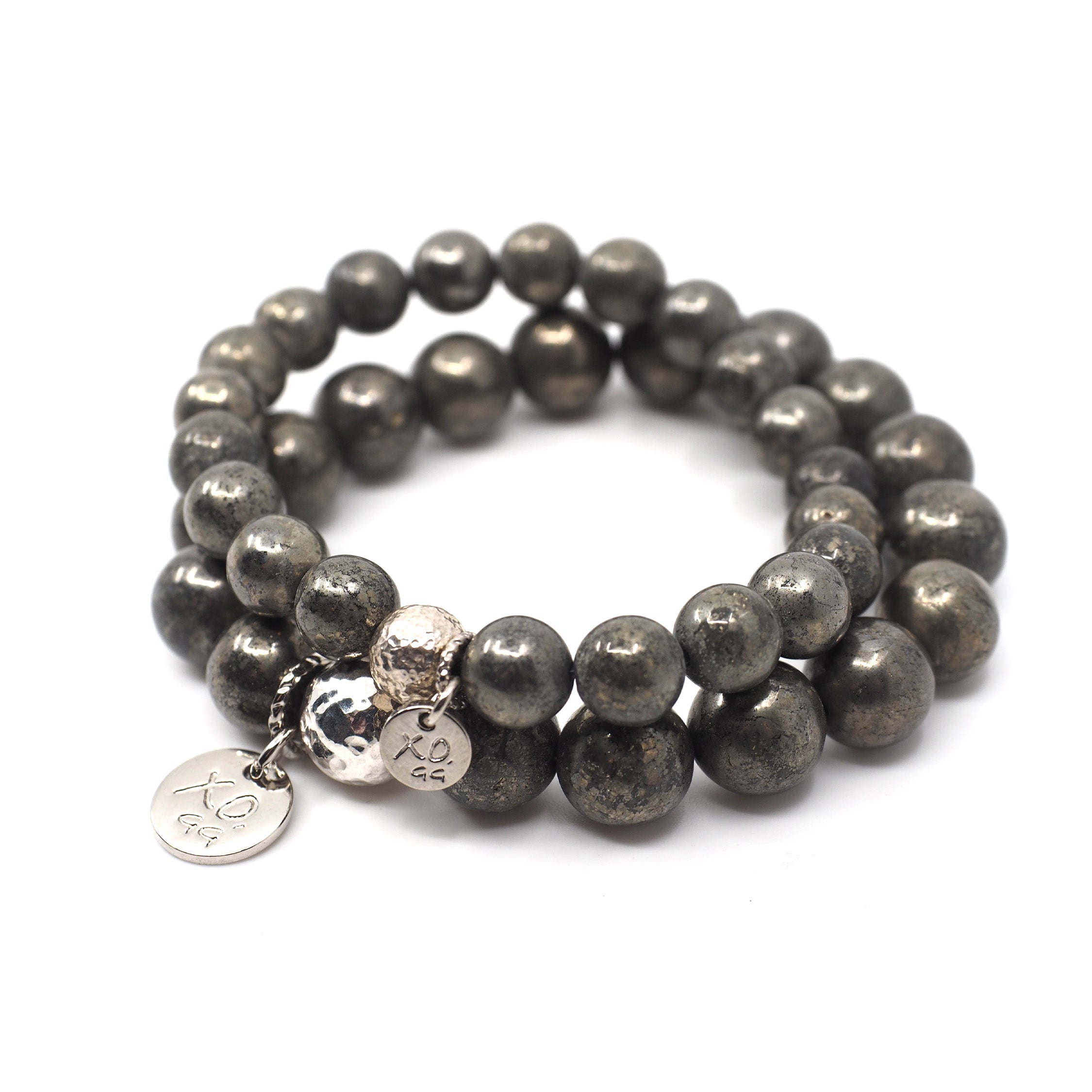 The Luna Bracelet in Pyrite