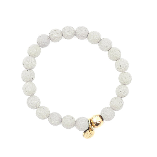The Luna Bracelet in White Lava