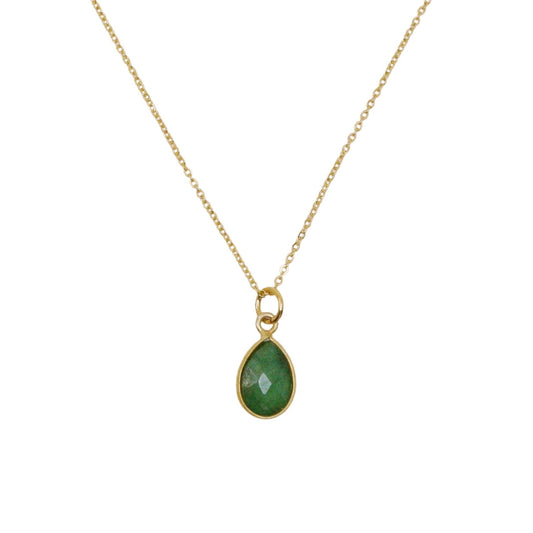 Emerald Teardrop Necklace