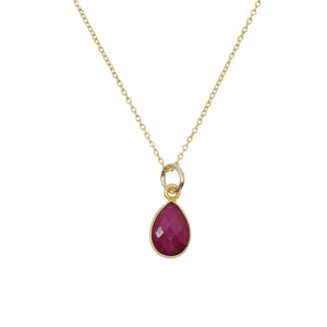The Red Ruby Teardrop Necklace