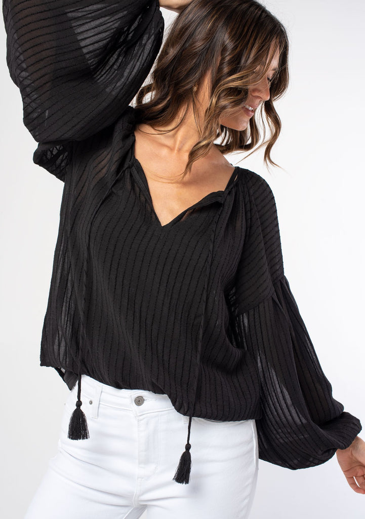 Sheer sales peasant top