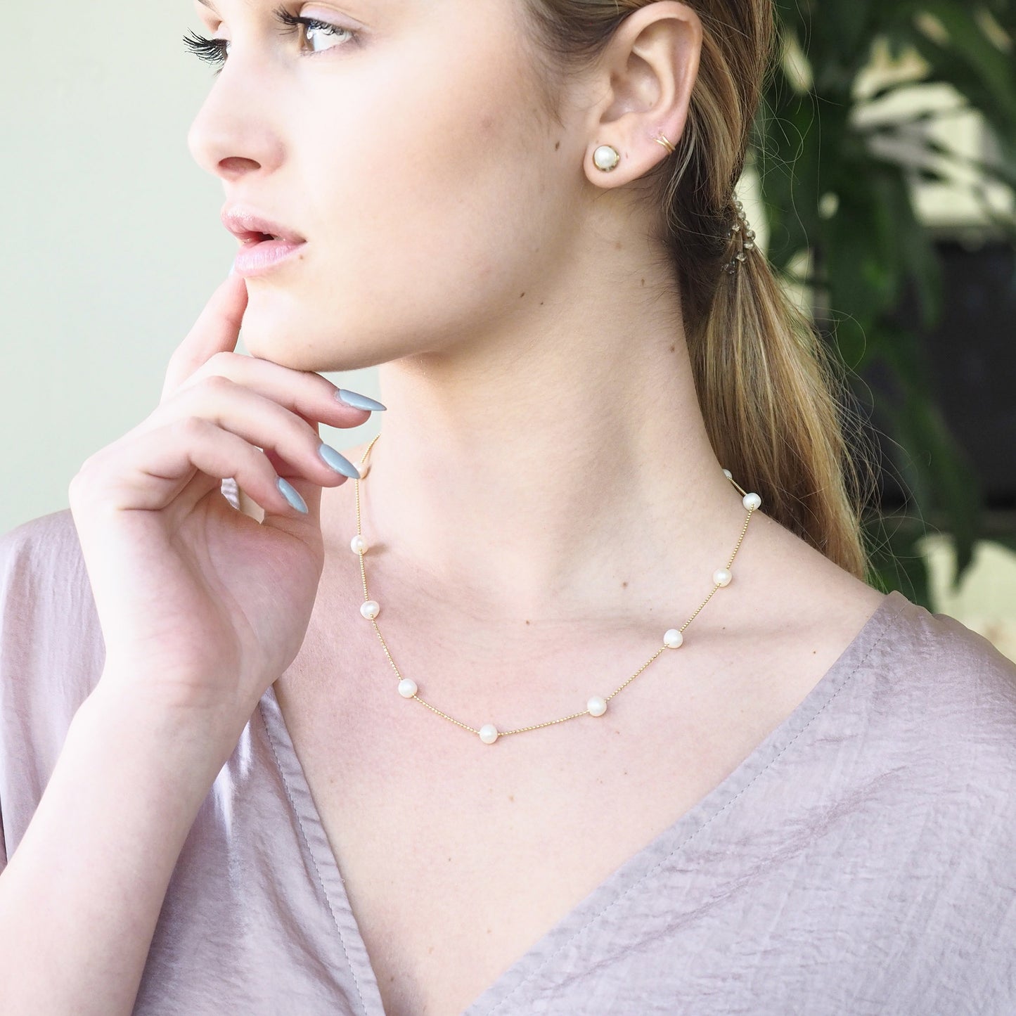 Whitney Pearl Necklace in 10K Gold & Pearl