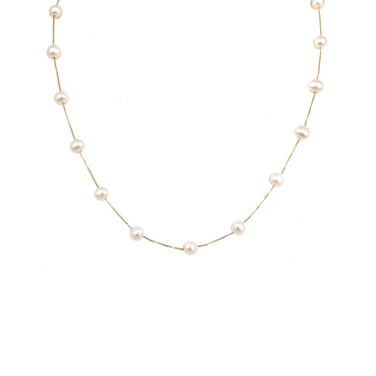 Whitney Pearl Necklace in 10K Gold & Pearl