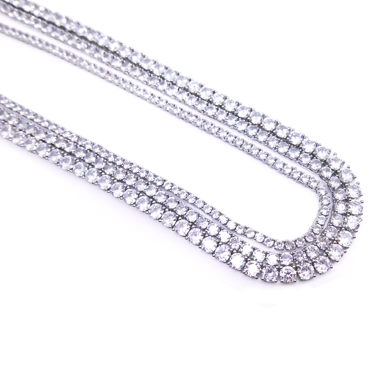 The Silver Bling Tennis Necklace