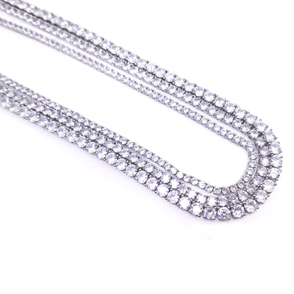 The Silver Bling Tennis Necklace