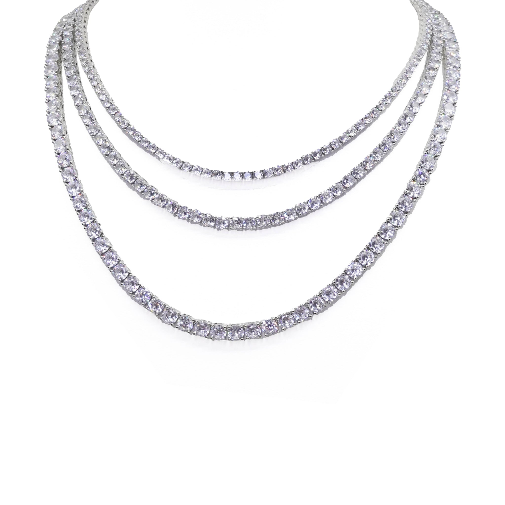 The Silver Bling Tennis Necklace
