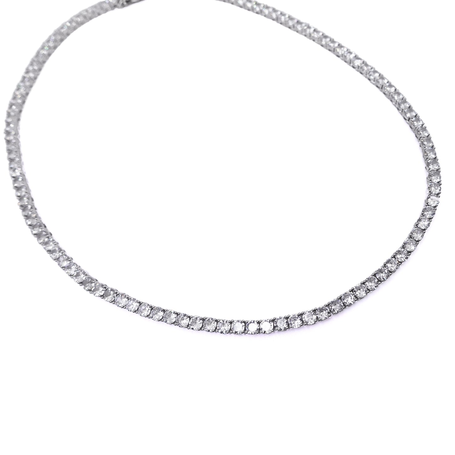 The Silver Bling Tennis Necklace
